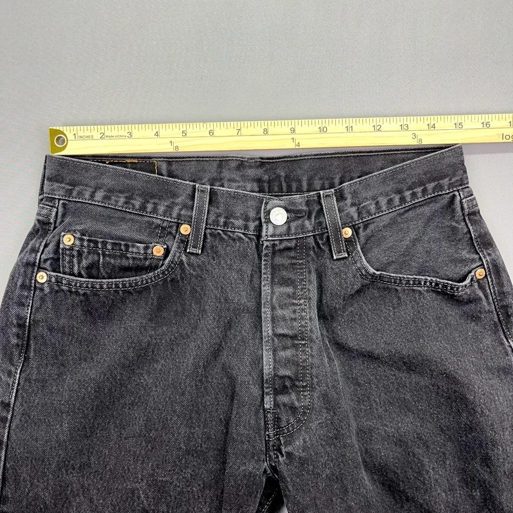 Vintage Levis Jeans Mens Tag 34 (Fit 30) Brown Denim 501 Button Fly Straight Leg
